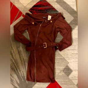 Faux suede dress